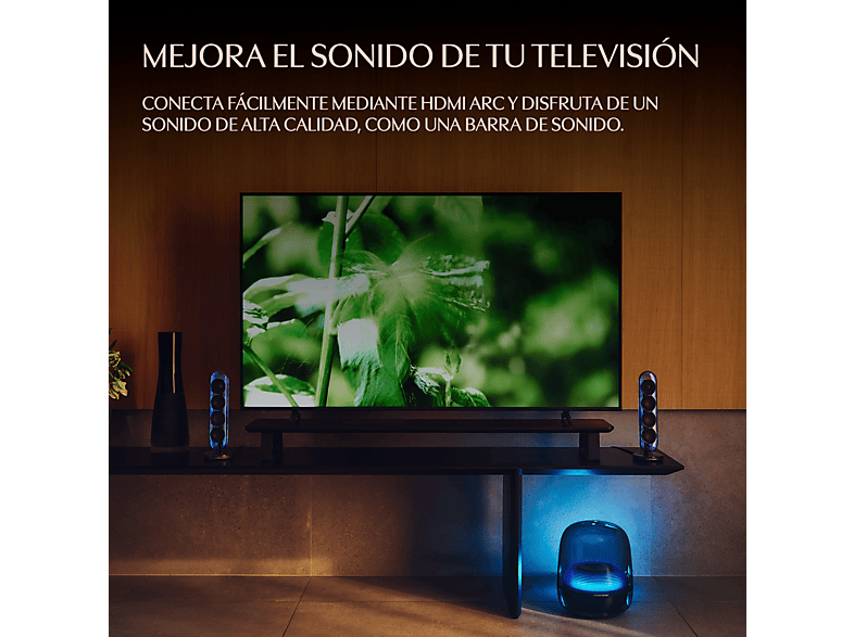 Altavoz bluetooth - Harman Kardon SoundSticks 5, 190W RMS, Bluetooth, Conectividad HDMI ARC, Negro