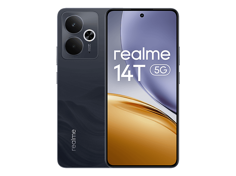 Móvil - Realme 14T 5G, Black, 256 GB, 8 GB, 6.67" AMOLED 120 Hz, Dimensity 6300, 6000 mAh