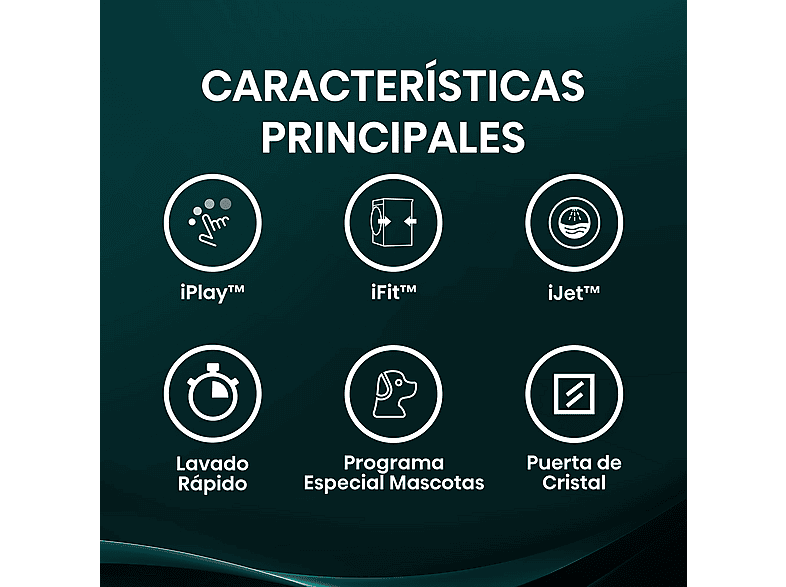 Lavadora carga frontal - Hisense WF5I9043BWFS, 9 kg, 1400 rpm, 18 programas, Fondo reducido 47cm, Programa Mascotas, Blanco