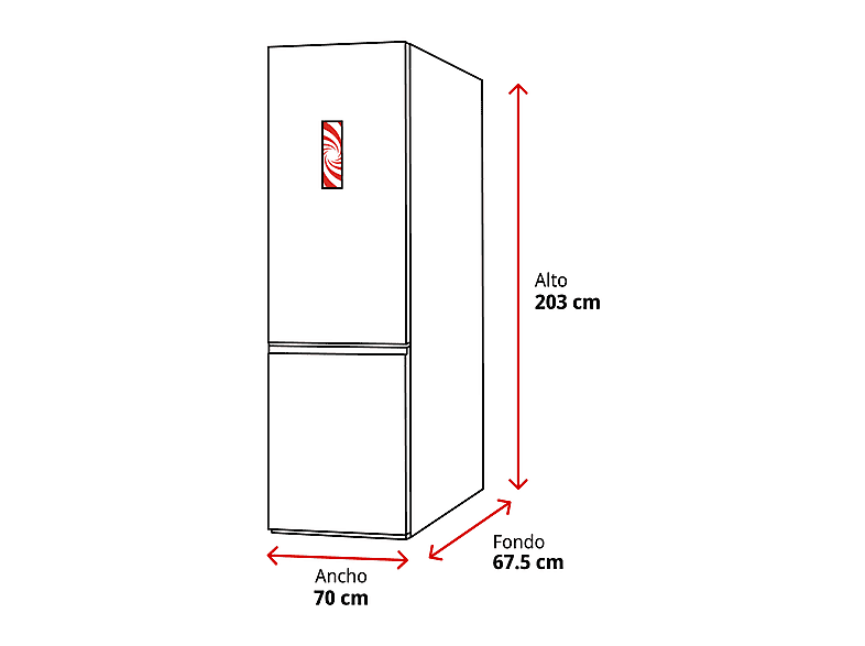 Frigorífico combi - LG GBBW322CPY, No Frost, 203 cm, 465 l, Ancho especial 70 cm, DoorCooling+™, ThinQ AI™, Inox antihuellas