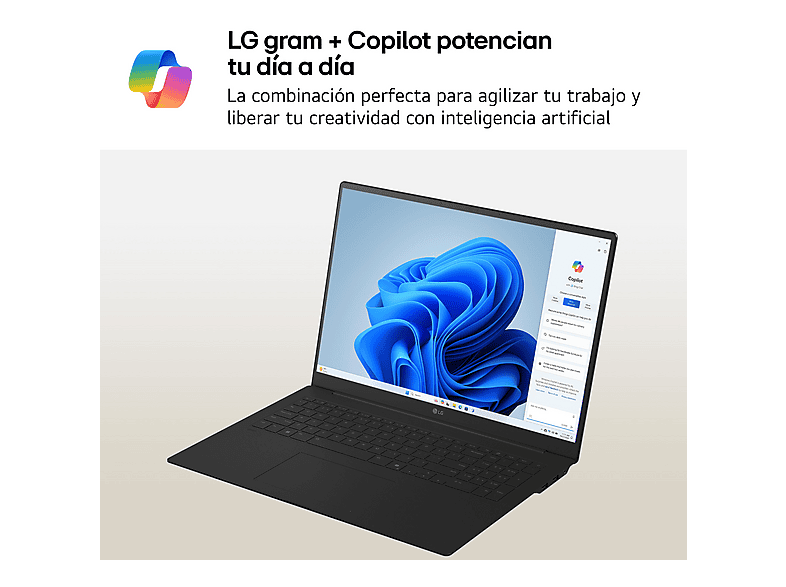 Portátil - LG 16Z90TR-E.AD88B, 16" WQXGA, Intel® Evo™ Edition Core™ Ultra 7-255H, 32 GB RAM, 1 TB SSD, GeForce RTX™ 5050, W11H