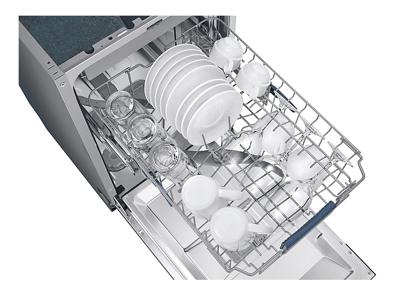 Lavavajillas integrable - Samsung DW50DG450B00ET, 10 servicios, 6 programas, 44.8 cm, No Panelable, Blanco