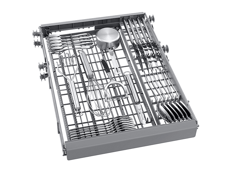 Lavavajillas integrable - Samsung DW50DG450B00ET, 10 servicios, 6 programas, 44.8 cm, No Panelable, Blanco