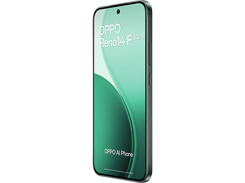 Móvil - Oppo Reno14F, Luminous Green, 256GB, 8GB RAM, 6.57" 2.5D AMOLED, Snapdragon® 6 Gen 1 (4nm), 6000mAh