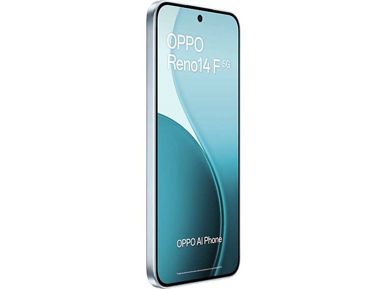 Móvil - Oppo Reno14F, Opal Blue, 256GB, 8GB RAM, 6.57" 2.5D AMOLED, Snapdragon® 6 Gen 1 (4nm), 6000mAh