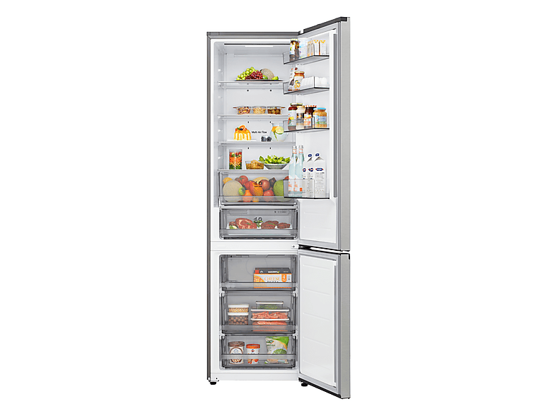 Frigorífico combi - LG GBBSJ21DPY, No Frost, 203 cm, 375 l, DoorCooling+™, Multi Air Flow, Plata