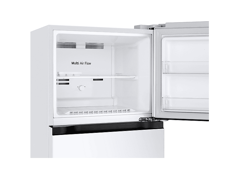 Frigorífico dos puertas - LG GTBV20SWZJD, No Frost, 168 cm, 266 l, DoorCOoling+™, Multi Air Flow™, Blanco