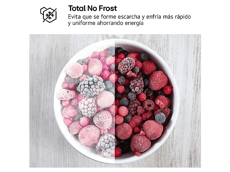 Frigorífico dos puertas - LG GTBV22PYNJ, No Frost, 144.5 cm, 217 l, Multi Air Flow™, Inox Antihuellas