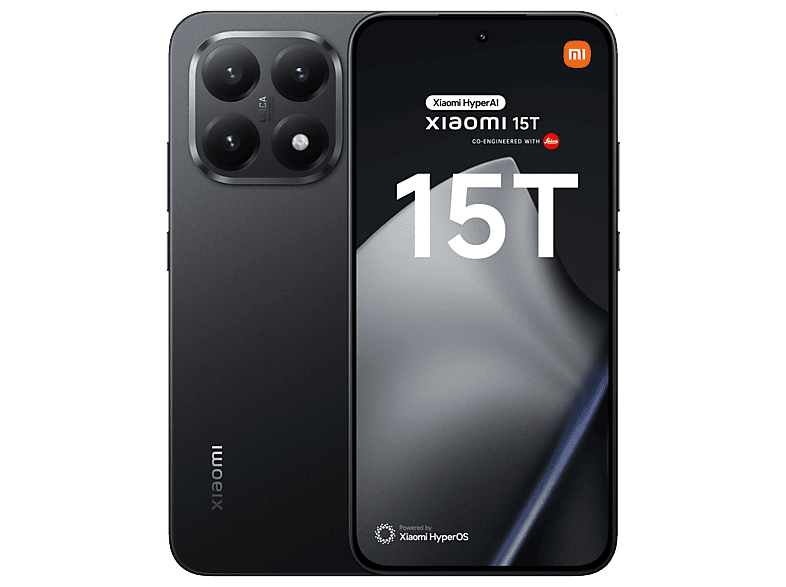 Móvil - Xiaomi 15T, Negro, 256 GB, 12 GB RAM, 6.83" AMOLED  WQHD+ Eye Care, MediaTek Dimensity 8400-Ultra, 5500 mAh