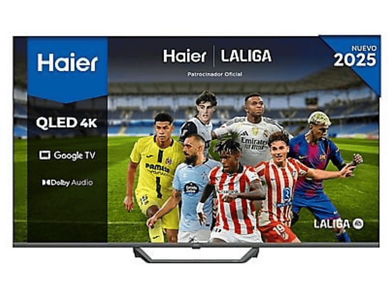 TV QLED 50" - Haier S80 Series H50S80FUX, QLED 4K HDR10, Google TV, Gaming 120Hz, Dolby Audio, Negro