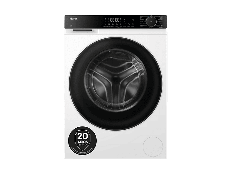 Lavadora carga frontal - Haier X5 Series HW90-BP14357TUIB, 9kg, 1400rpm, Motor Inverter, Wi-Fi, Blanco