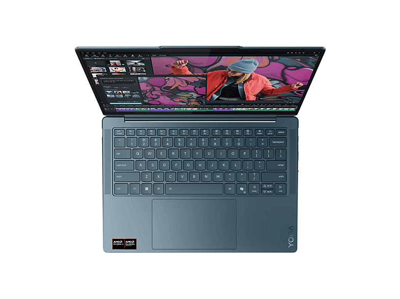 Portátil - Lenovo Yoga Slim 7 14AKP10 Copilot+ PC, 14" WUXGA OLED, AMD Ryzen™ AI 7 350, 50 TOPS, 32GB RAM, 1TB SSD, Radeon™ 860M, W11 Home, Azul