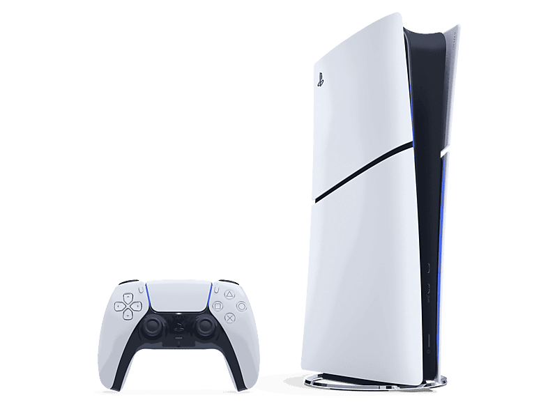 Consola - Sony PS5 Slim Digital Edition, 825 GB SSD, 4K, 1 mando, Chasis E, Blanco