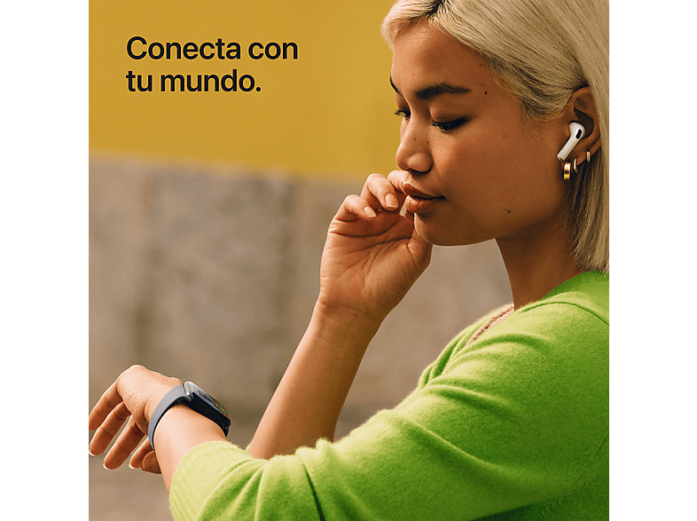 Smartwatch - Apple Watch SE 3 (2025), GPS+CEL, 40 mm, Caja de aluminio Blanco estrella, Correa deportiva Blanco estrella, S/M, Calidad sueño