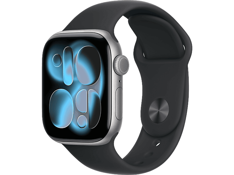 Smartwatch - Apple Watch Series 11 (2025), GPS+CEL, 46 mm, Caja de aluminio Gris espacial, Correa deportiva Negra, M/L, Calidad del sueño