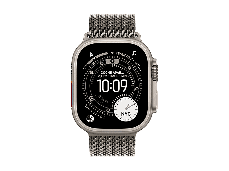 Smartwatch - Apple Watch Ultra 3 (2025), GPS+CEL, 49 mm, Caja de Titanio Natural, Correa Titanium Milanese Loop Natural, Calidad del sueño