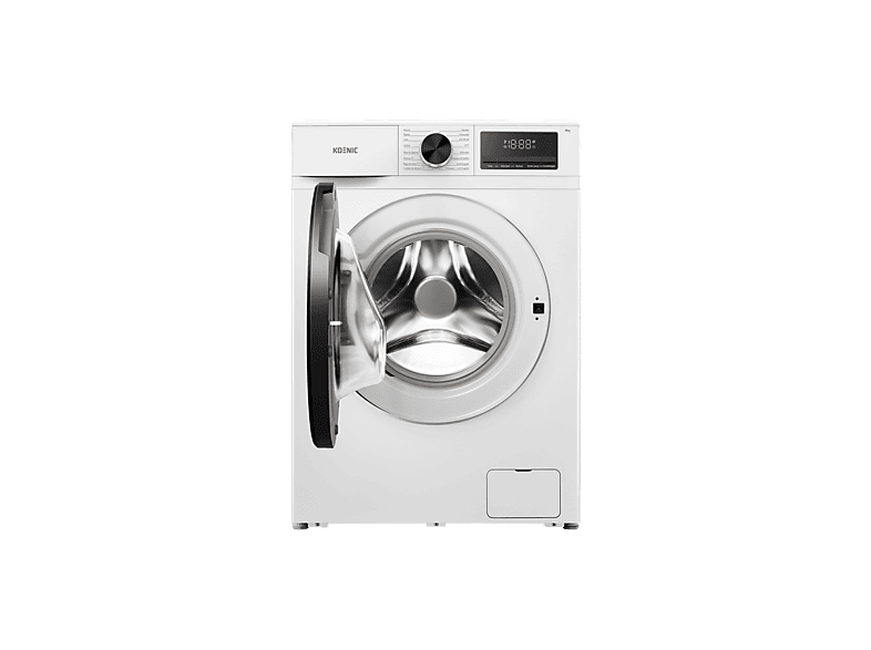 Lavadora carga frontal - Koenic KWM 8113, 8kg, 1400 rpm, 16 Programas, Inverter, Blanco