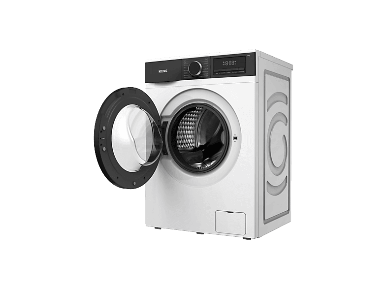 Lavadora carga frontal - Koenic KWM 10163, 10 kg, 1400 rpm, 16 Programas, Blanco