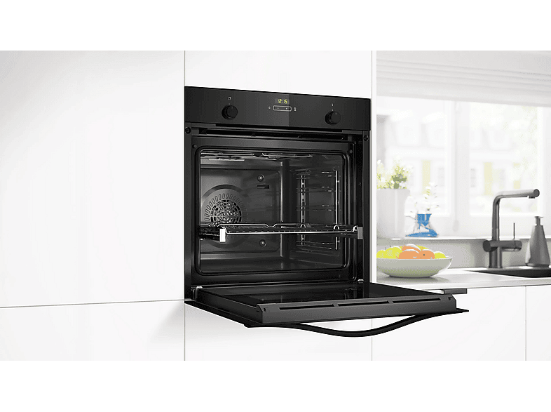 Horno - Balay 3HB5159N4, Serie Cristal, Multifunción, Hidrolítica, 71 l, Función Freidora de Aire, Aire Caliente 3D Profesional, 60 cm, Cristal Negro