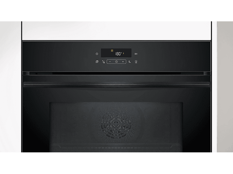 Horno a vapor - Balay 3HD5829N3, Multifunción, Pirolítico, 71 l, Función Freidora de Aire, Control Deslizante, 60 cm, Cristal Negro