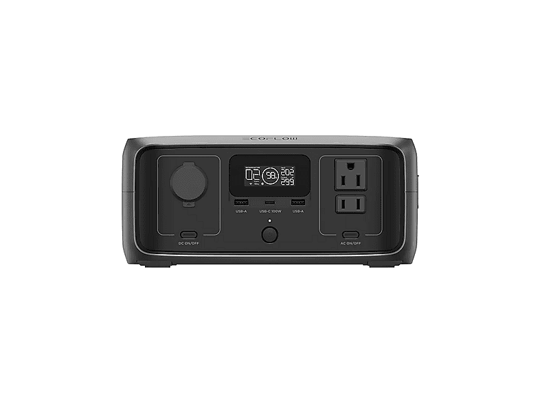 Estación de energía - Ecoflow River 3, 300 W, 245 Wh, IP54, 1x USB-C, 2x USB-A, 1x CA, 1x CC, Negro