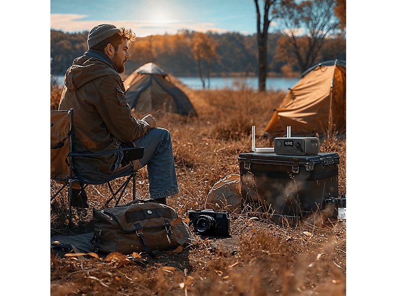 Estación de energía - Ecoflow River 3, 300 W, 245 Wh, IP54, 1x USB-C, 2x USB-A, 1x CA, 1x CC, Negro