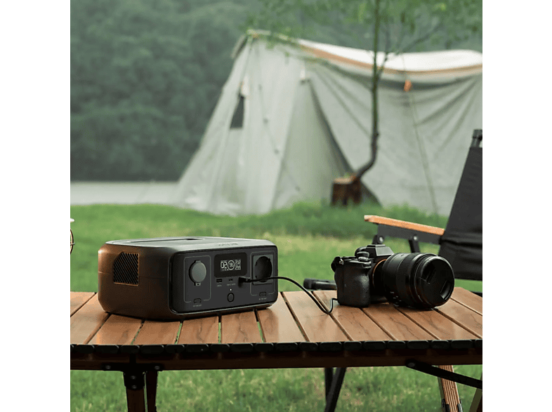 Estación de energía - Ecoflow River 3, 300 W, 245 Wh, IP54, 1x USB-C, 2x USB-A, 1x CA, 1x CC, Negro