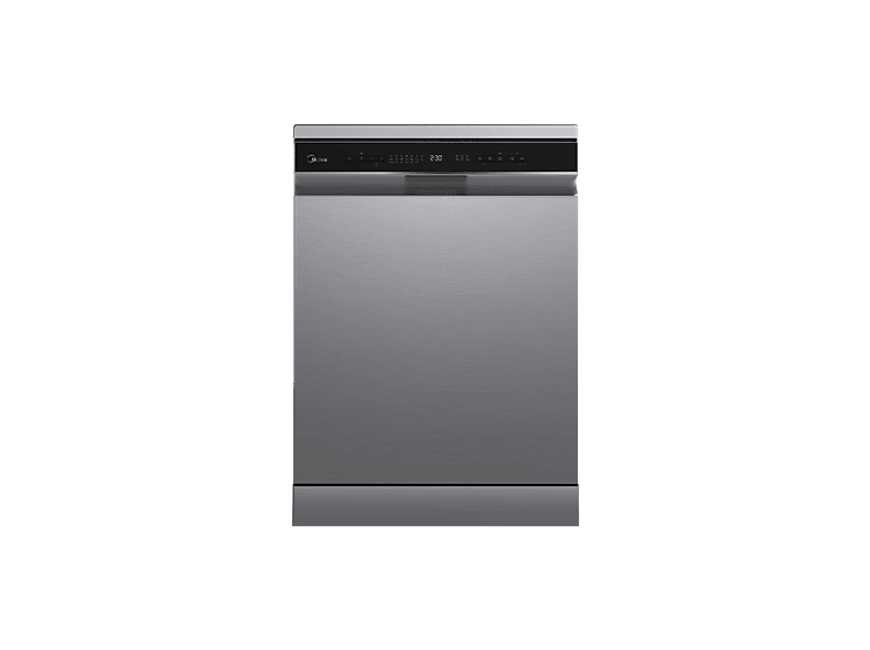 Lavavajillas - Midea MDWEF1433DSS, 14 servicios, 9 programas, 59.8 cm, Aquastop, Inox