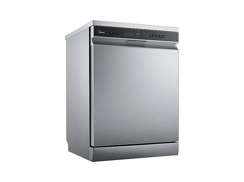 Lavavajillas - Midea MDWEF1433DSS, 14 servicios, 9 programas, 59.8 cm, Aquastop, Inox