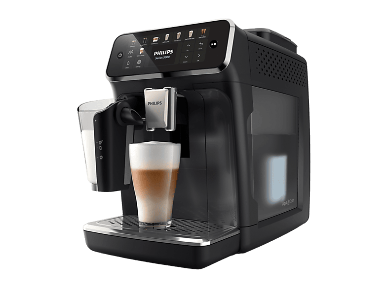 Cafetera superautomática - Philips 5500 Series EP5541 |  15 bar, 1500 W, Deposito 1.8 l, Deposito leche 0.26 l, 2 tazas, Negro