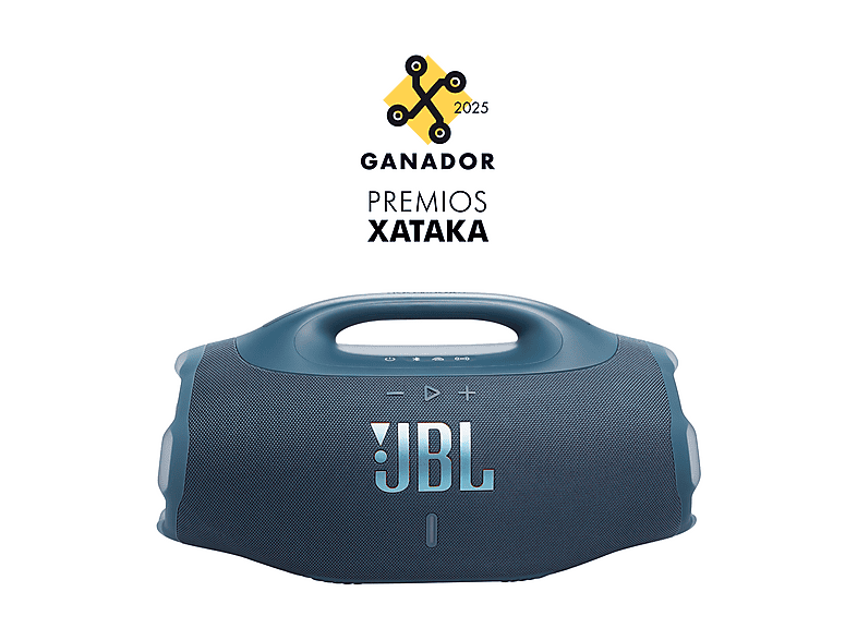Altavoz inalámbrico - JBL Boombox 4, 210 W, AI Sound Boost, Bluetooth, 28 h Autonomía, Resistencia agua IP68, Azul