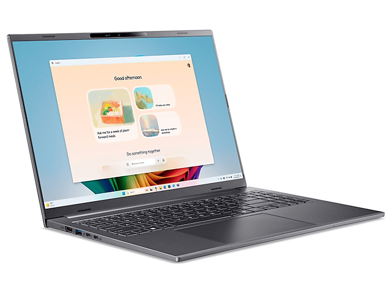 Portátil - Acer Aspire 16 AI A16-11M-X6P5 Copilot+ PC, 16" WUXGA, Snapdragon® X1-26-100, 45 TOPS, 32GB RAM, 1 TB SSD, Adreno™ Graphics, Windows 11