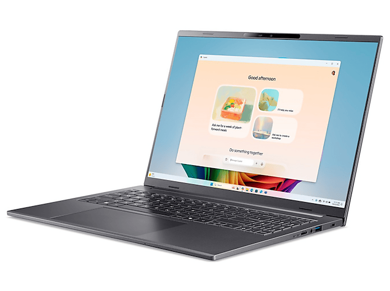 Portátil - Acer Aspire 16 AI A16-11M-X6P5 Copilot+ PC, 16" WUXGA, Snapdragon® X1-26-100, 45 TOPS, 32GB RAM, 1 TB SSD, Adreno™ Graphics, Windows 11