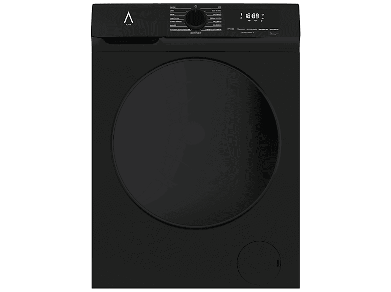 Lavadora carga frontal - Alpha TITAN Elite-7, Motor Digital Smart Inverter, 1200 rpm,, 7 kg, Negro
