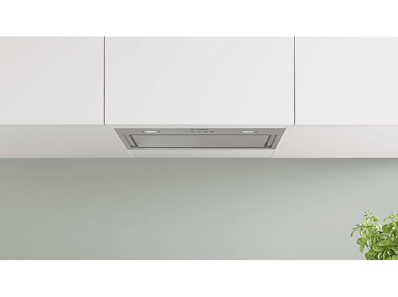 Campana grupo filtrante - Bosch DLN56AC50, 4 potencias, 645 m³/h, 52 cm, Acero inoxidable