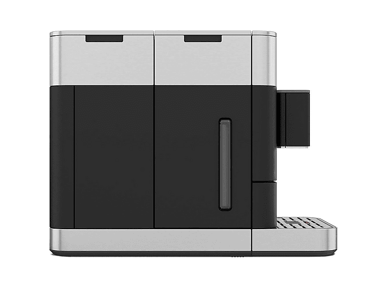 Cafetera express - KitchenAid 5KES8557EBK, 15 bar, 1450W, Depósito 2.2L, 2 Tazas, Espumador de Leche Automático, Plata/Negro