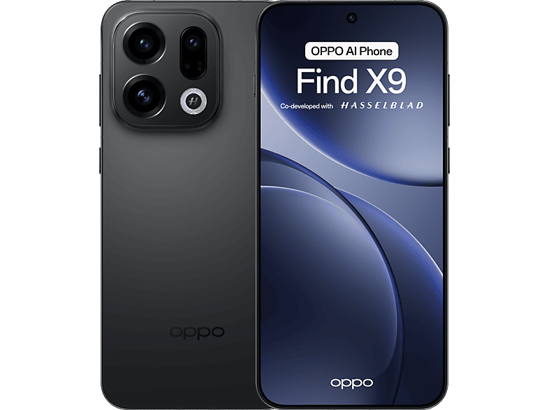 Móvil - Oppo Find X9, Space Black, 512 GB, 12 GB RAM, 6.59" AMOLED ProXDR Gorilla Glass 120 Hz, MediaTek 9500, 7025 mAh