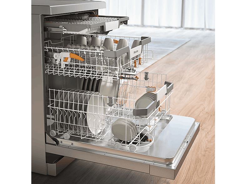 Lavavajillas - Miele G 7040 SC Front AutoDos, 14 Servicios, 11 Programas, 59.8 cm, Dosificación Automática, Bandeja MultiFlex 3D, Inox