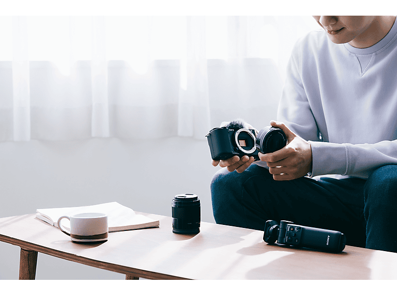 Cámara - Sony, Cámara EVIL – Sony ZV-E10L con Objetivo Intercambiable 16-50 mm II (24.2 MP, Vídeo 4K, Eye AF en Tiempo Real, Pantalla Abatible)