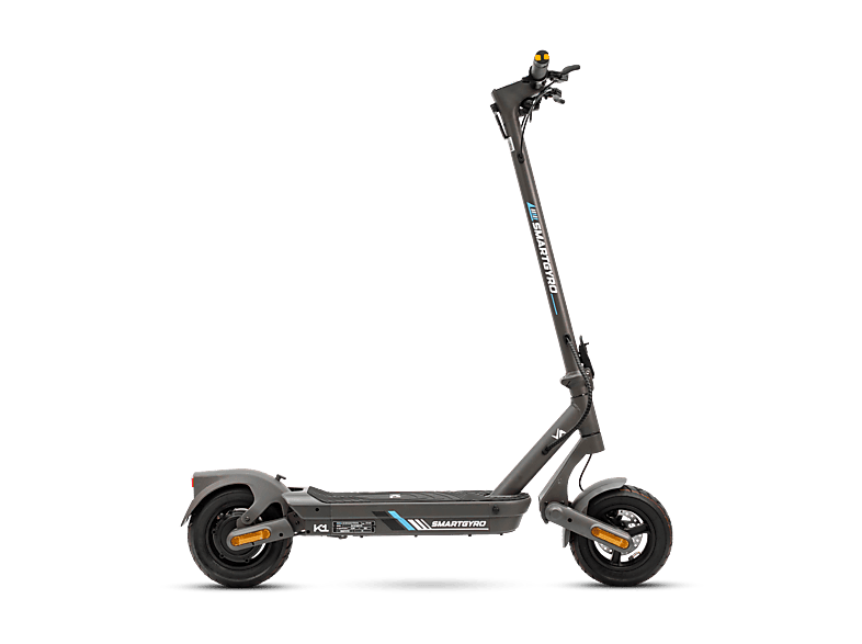 Patinete eléctrico - Smartgyro K1, Tipo 1 / VPL, Potencia Nominal 500W, Carga 120kg, 13000mAh, 25 km/h, Autonomía 50km, Foco Frontal, NFC, Gris