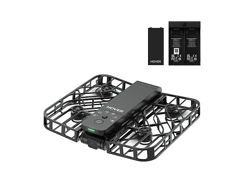 Dron - Hoverair X1 Combo, 12 megapixel, 11 min Autonomía, 32 GB Almacenamiento, Negro Carbón