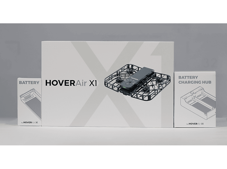 Dron - Hoverair X1 Combo, 12 megapixel, 11 min Autonomía, 32 GB Almacenamiento, Negro Carbón