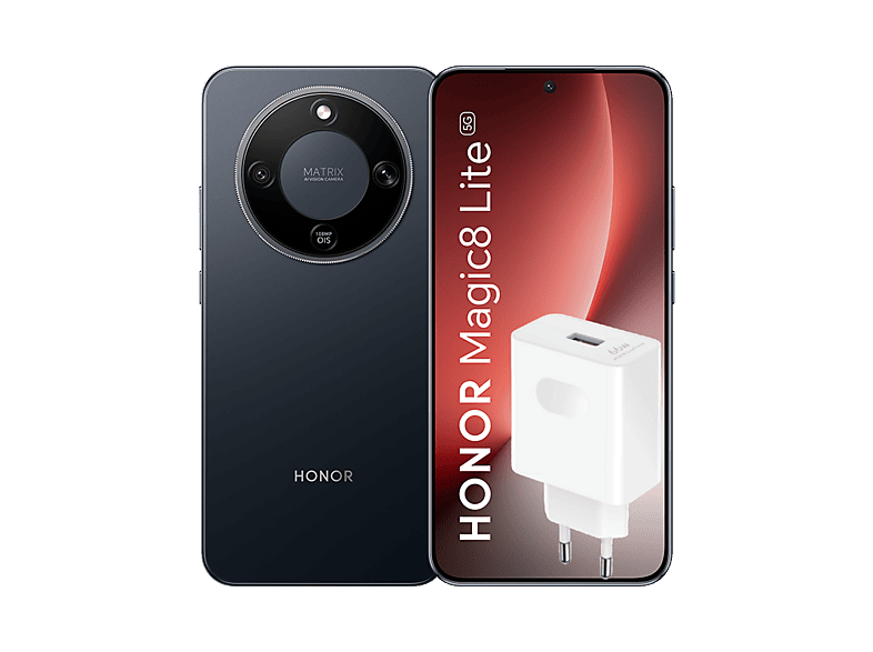 Móvil - Honor Magic8 Lite, Midnight Black, 256GB, 8GB RAM, 6.79" AMOLED de 4320 Hz, Qualcomm® Snapdragon® 6 Gen 4 (4nm), 7500 mAh