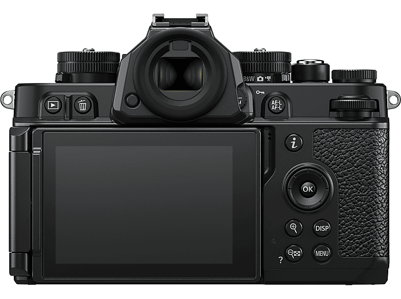 Cámara EVIL - Nikon Z f, 24.5 megapixel, 24,5 MP, Pantalla Táctil Abatible LCD TFT, Negro