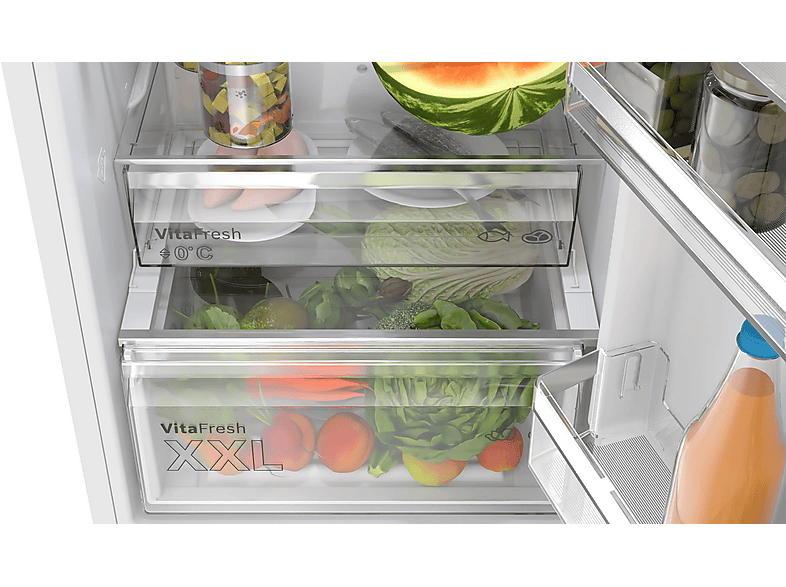 Frigorífico combi - Bosch KGN362WCF, Total NoFrost, VitaFresh XXL 0 °C, 186 cm, 321 l, Blanco