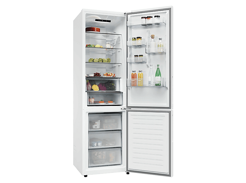 Frigorífico combi - Candy CNCQ2T620CW, No Frost, 205 cm, 409 l, Iluminación LED, Blanco