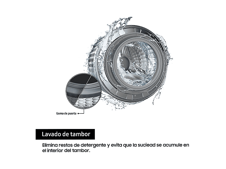 Lavadora carga frontal - Samsung WW70FG3M05TWEC, 7 kg, 12 programas, Blanco
