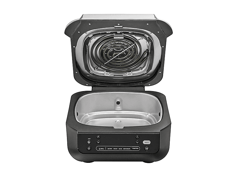 Freidora de aire - Ninja EG351EU, 1760 W, Parrilla, 5 Funciones de Cocción, Sensor de Cocción Digital/Termómetro, Negro/Plata