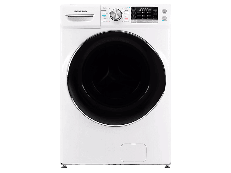 Lavadora carga frontal - Infiniton WM-H180DBM, 18 kg, 1000 rpm, 12 programas, Vapor Care, Tambor Rubik design, Blanco