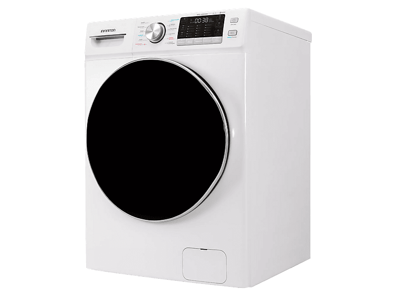 Lavadora carga frontal - Infiniton WM-H180DBM, 18 kg, 1000 rpm, 12 programas, Vapor Care, Tambor Rubik design, Blanco